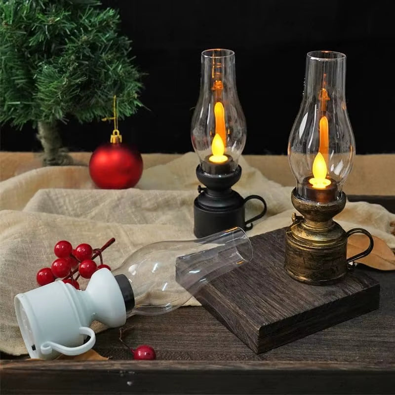 Led Vintage Kerosene Lamp, Electronic Swing Candle, Led Decorative Light Electronic Kerosene Lamp Handheld
